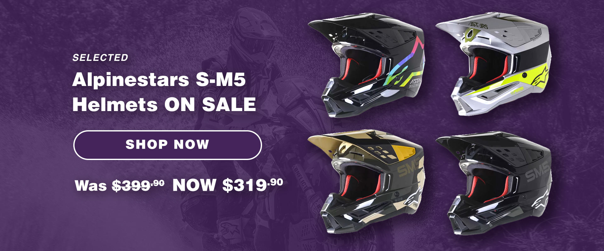Selected Alpinestars S-M5 Helmets on Sale