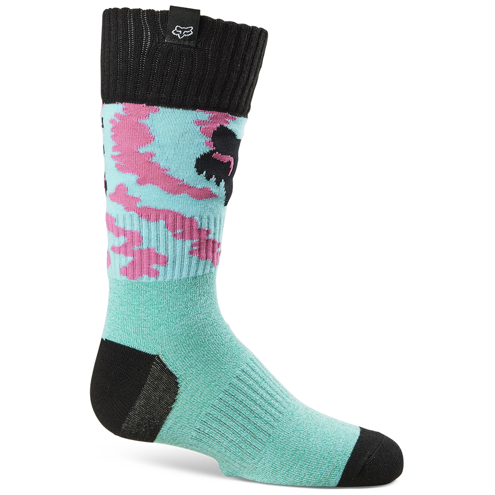 Fox Youth 180 Nuklr Socks Teal Tracktion Motorcycles