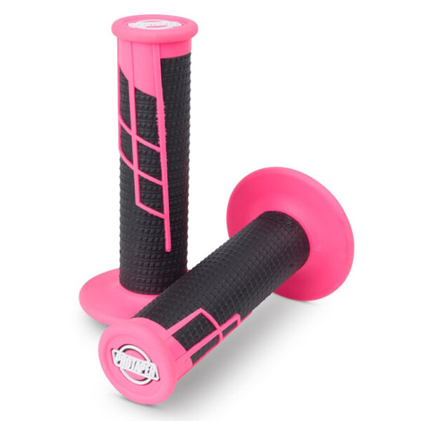 Protaper Lock On Grips 1/2 Waffle Neon-Pink/Black