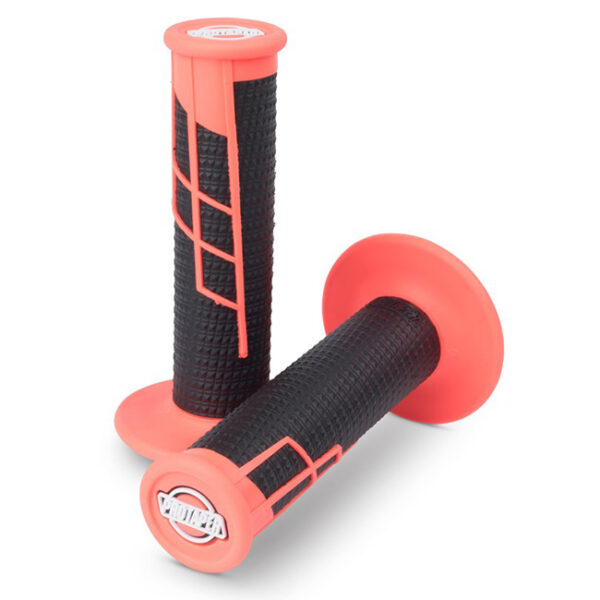 Protaper Lock On Grips 1/2 Waffle Neon-Red/Black