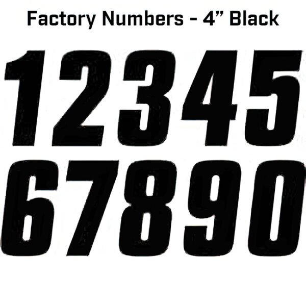 FACTORY NUMBER 4 INCH 3 PACK BLACK 100mm