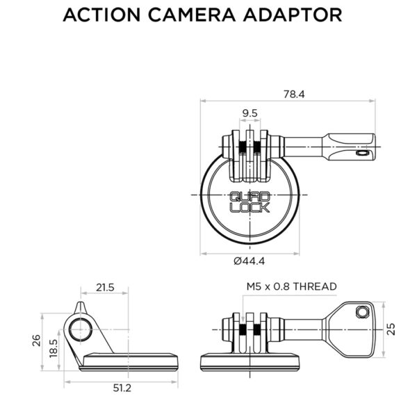 Quad Lock Action Camera Adapter - Image 3