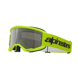 Alpinestars Vision 3 Wordmark Goggle Yellow Fluoro - Mirror Silver Lens