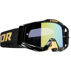 THOR MX GOGGLES S23 SNIPER PRO DIVIDE GOLD BLACK INCLUDES SPARE CLEAR LENS