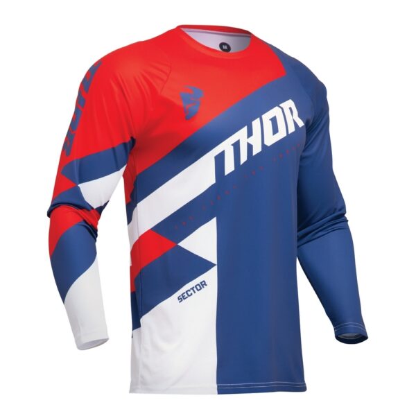 JERSEY S24 THOR MX SECTOR YOUTH CHECKER NAVY/RED