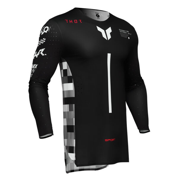 JERSEY S25 THOR MX SPORT RIOT BLACK/RED