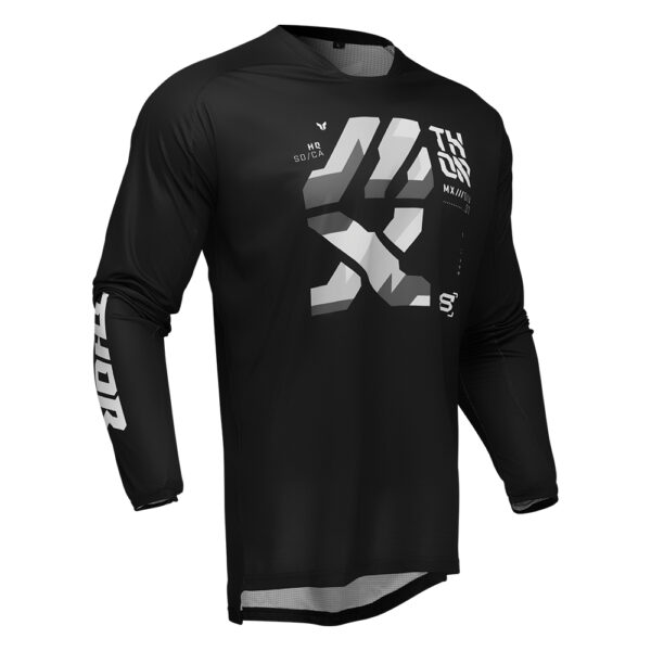 JERSEY S25 THOR MX LAUNCH BRAVE BLACK/GREY