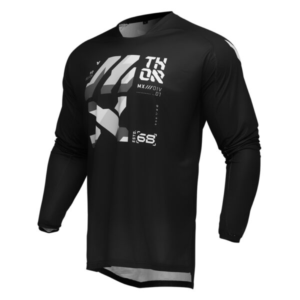 JERSEY S25 THOR MX LAUNCH BRAVE BLACK/GREY