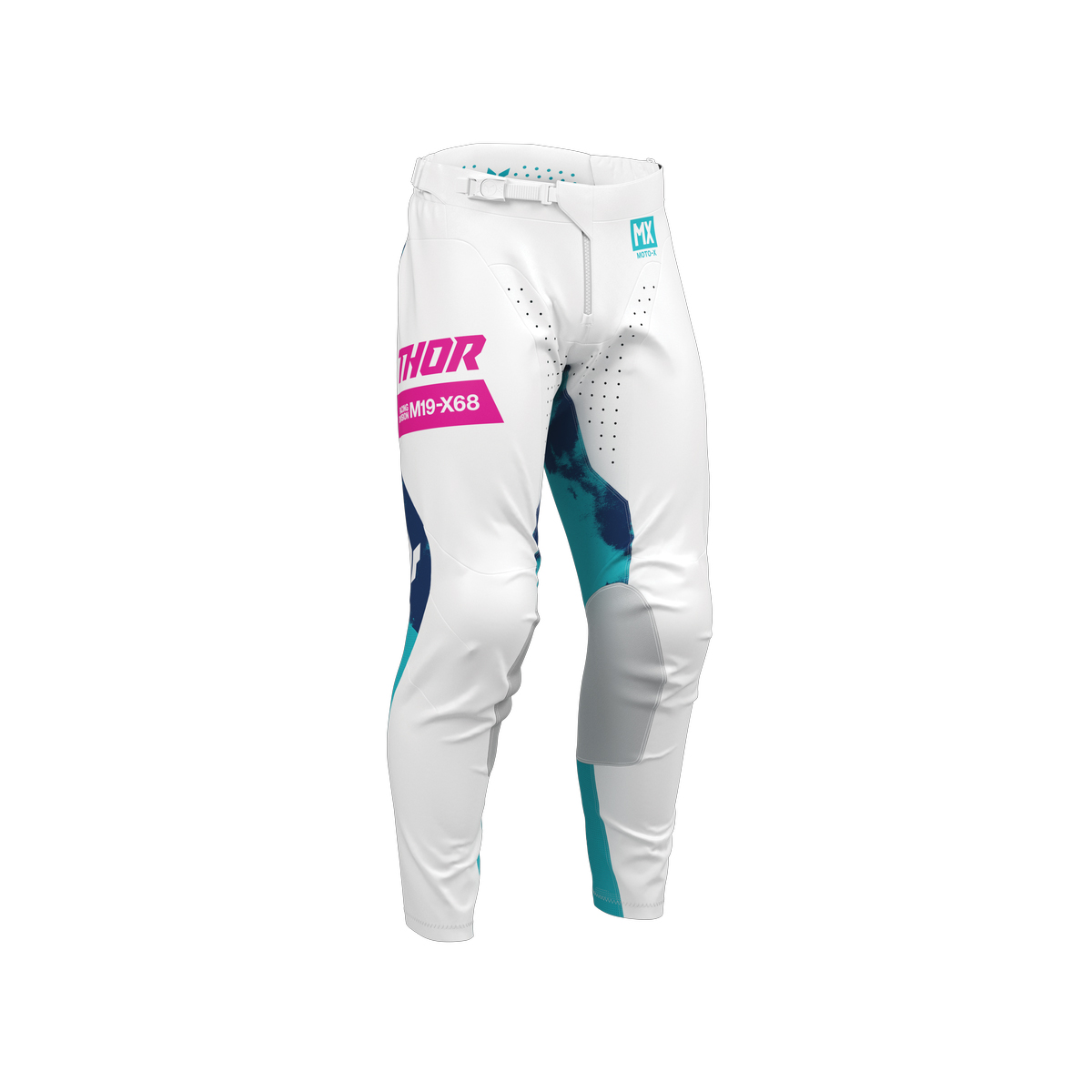 PANTS S26 THOR MX YOUTH LAUNCHMODE BLEACH WHITE/AQUA  20