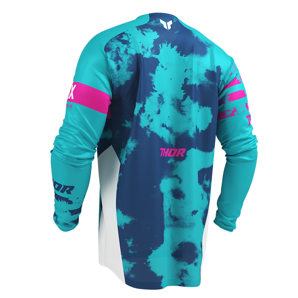 JERSEY S26 THOR MX LAUNCHMODE BLEACH WHITE/AQUA XL