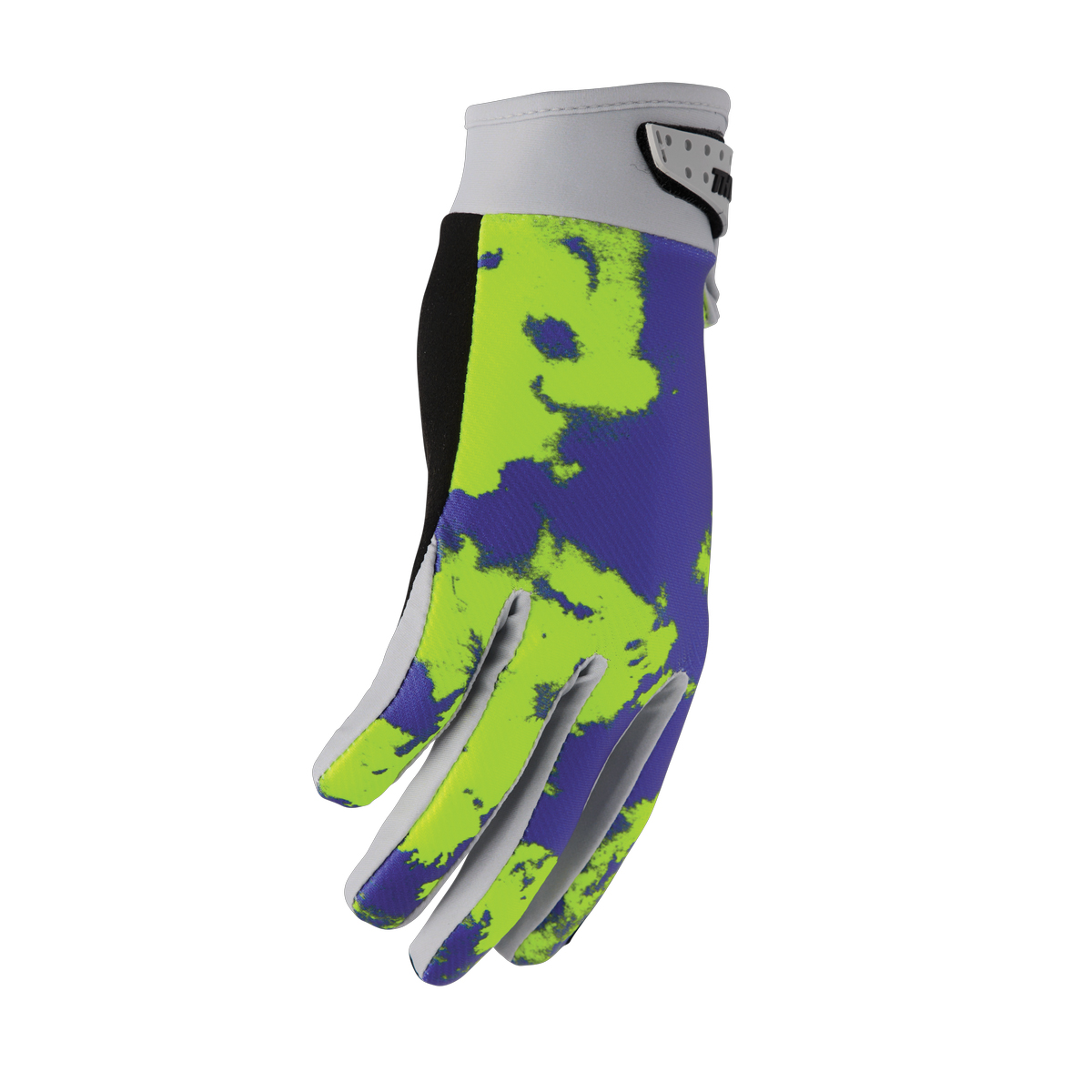 GLOVE S26 THOR MX LAUNCHMODE BLEACH GRAY/ACID XS