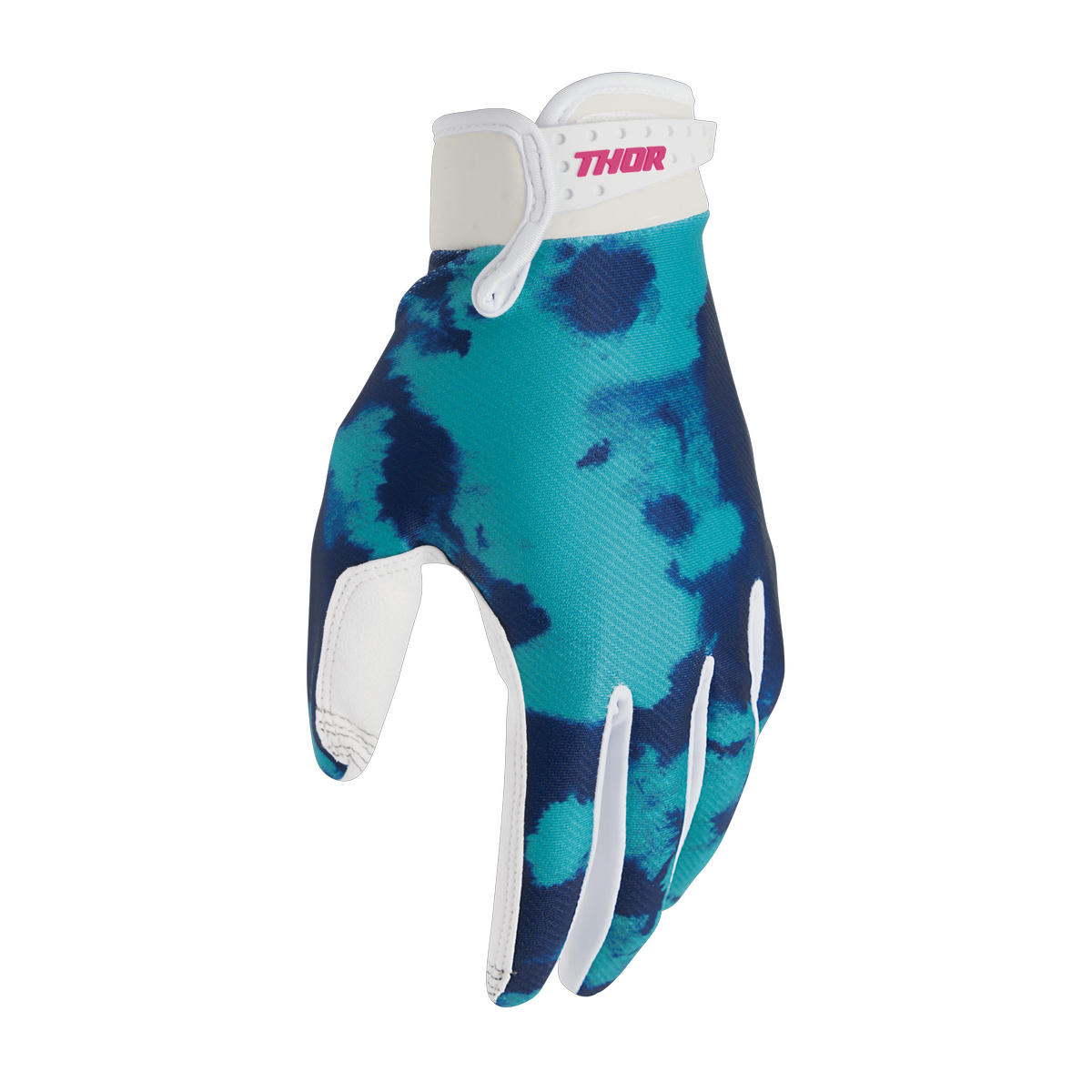GLOVE S26 THOR MX LAUNCHMODE BLEACH WHITE/AQUA XS