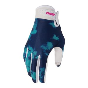 GLOVE S26 THOR MX LAUNCHMODE BLEACH WHITE/AQUA XS
