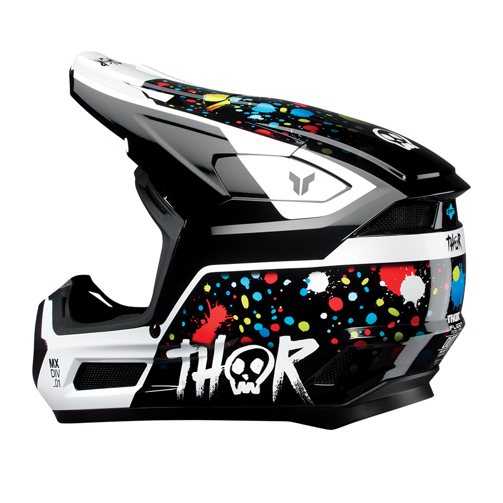 HELMET S27 THOR MX FLEET SPLAT BLACK YOUTH