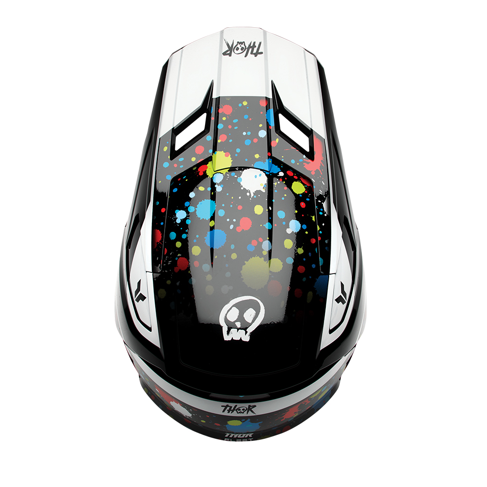 HELMET S27 THOR MX FLEET SPLAT BLACK YOUTH