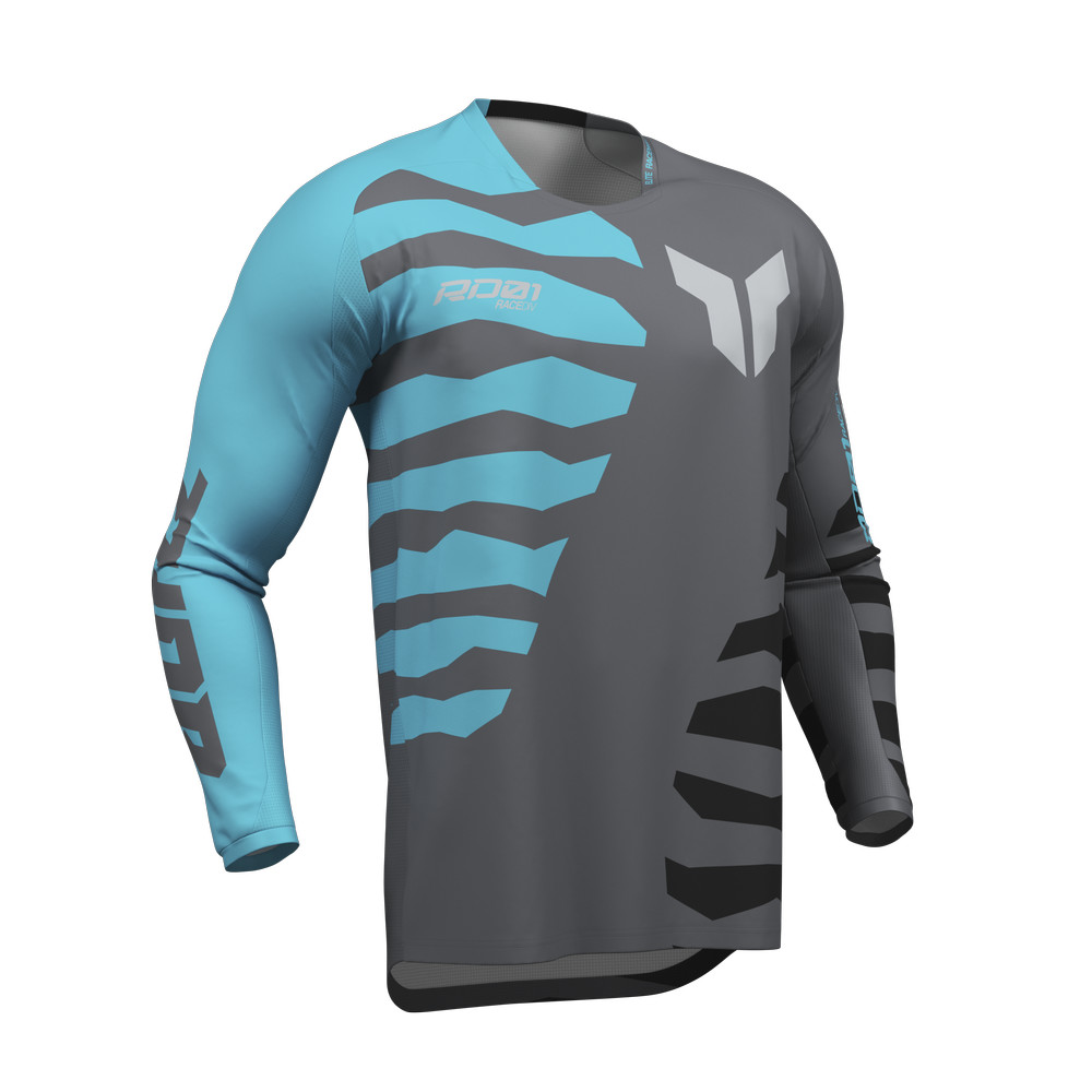 JERSEY S27 THOR MX LAUNCHMODE SHREDDED CHARCOAL/AQUA  L
