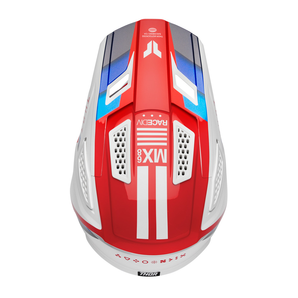 THOR HELMET FLEET DEFY WHITE/RED/BLACK