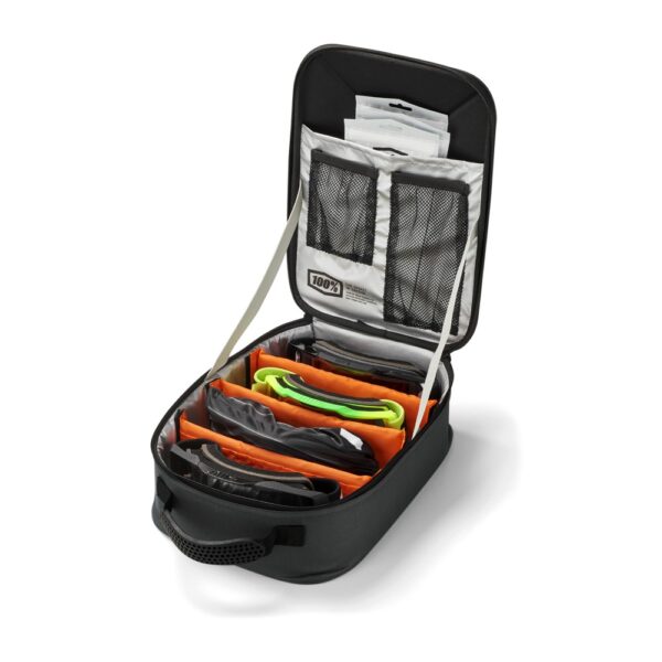 100% Goggle Case - Tech Black/Orange Fluoro