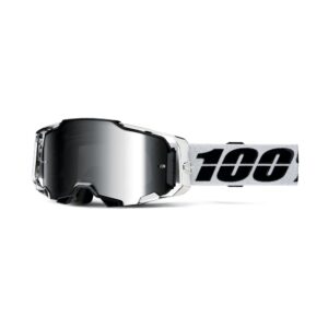 100% Armega Moto Goggle Atac - Mirror Silver Lens