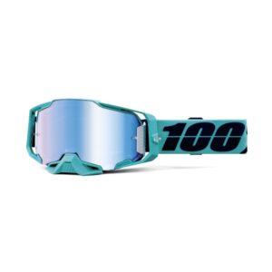 100% Armega Moto Goggle Esterel - Mirror Blue Lens