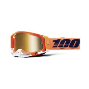 100% Racecraft 2 Moto Goggle Coral - Mirror True Gold Lens