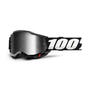 100% Accuri 2 Moto Goggle Black - Mirror Silver Lens