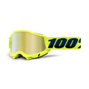 100% Accuri 2 Moto Goggle Yellow - Mirror Gold Lens