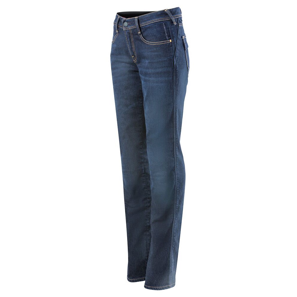 Stella Angeles Denim Pants Mid Tone Blue | Tracktion Motorcycles