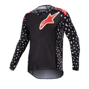 Youth Racer North Jersey Black/Neon Red
