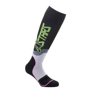 MX Plus-2 Socks Black/Grey/Pink Fluro