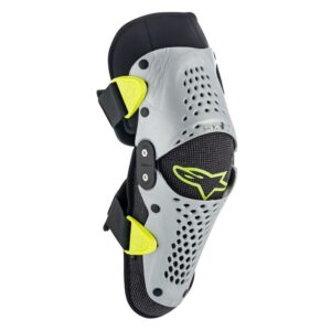 SX-1 Youth Knee Guards Silver/Yellow Fluoro