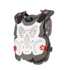 A-1 Plus Chest Protector White/Anthracite/Red