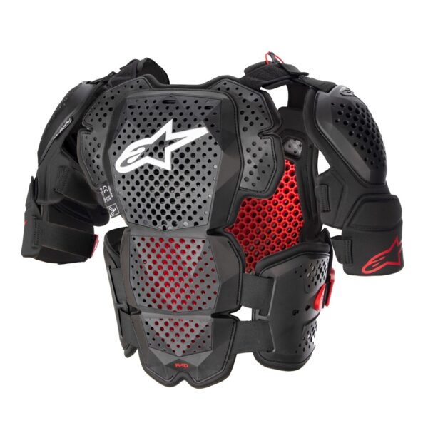 A-10 v2 Full Chest Protector Anthracite/Black/Red
