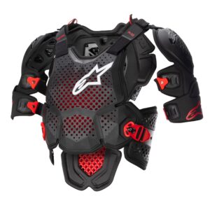 A-10 v2 Full Chest Protector Anthracite/Black/Red
