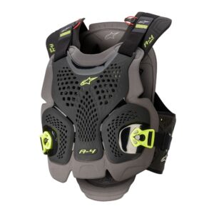 A-4 Max Chest Protector Black/Anthracite/Yellow Fluoro