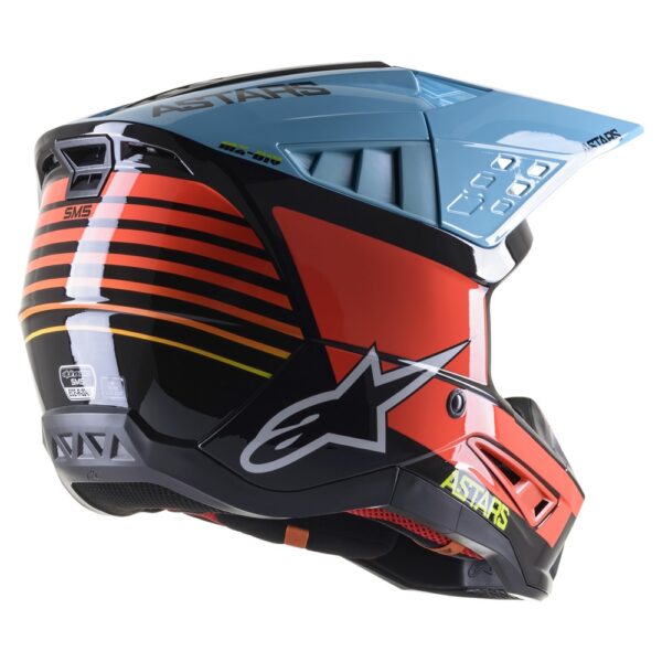 S-M5 Speed Helmet Black/Yellow Fluoro/Light Blue