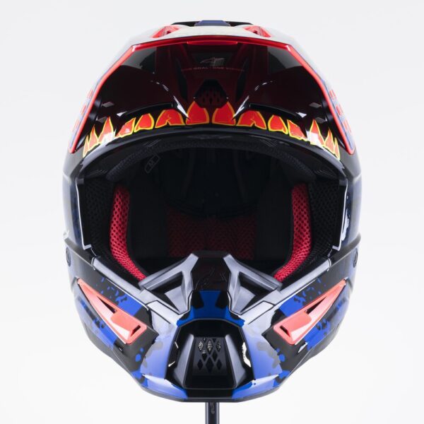 S-M5 Solar Flare Helmet Black/Blue/Red Fluoro