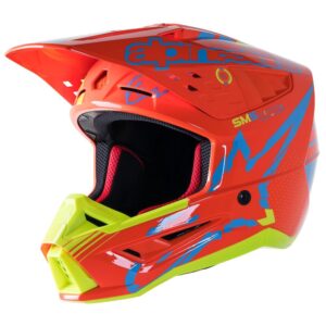 S-M5 Action Helmet Orange Fluoro/Cyan/Yellow Fluoro