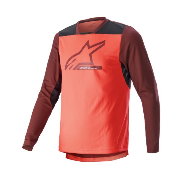 Drop 6.0 v2 Long Sleeve Jersey Coral Fluoro/Black