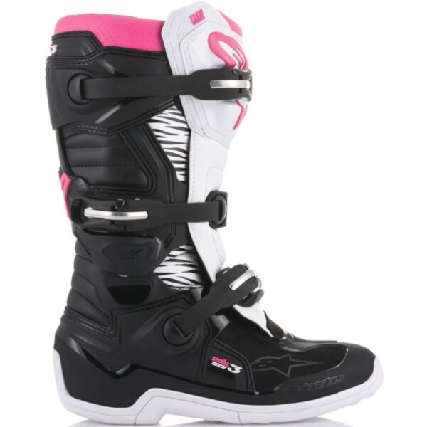 Stella Tech-3 MX Boots Black/White/Pink