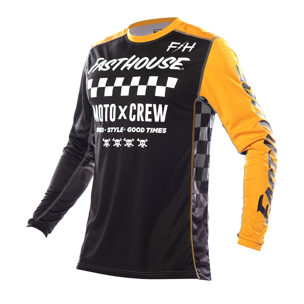 Grindhouse Alpha Jersey Black/Amber | Tracktion Motorcycles