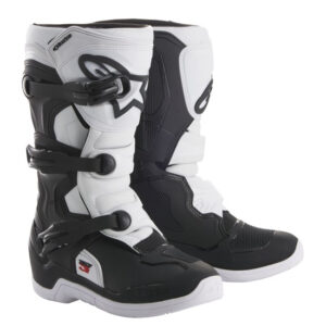Tech-3S Youth MX Boots Black/White