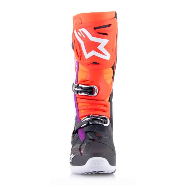 Tech-10 MX Boots Black/Red Fluoro/Orange Fluoro/White