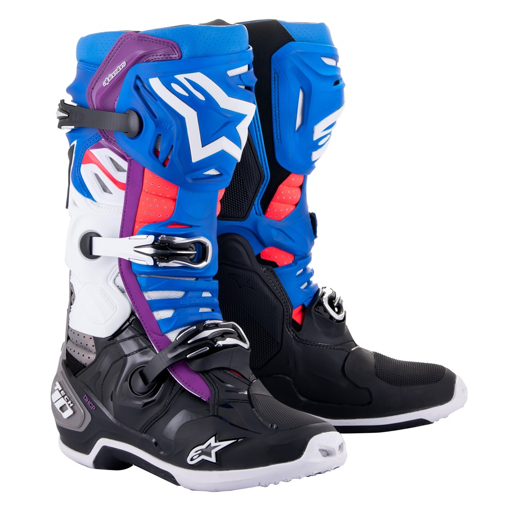 Tech-10 Supervented Boots Black/Enamel Blue/Purple/White | Tracktion ...