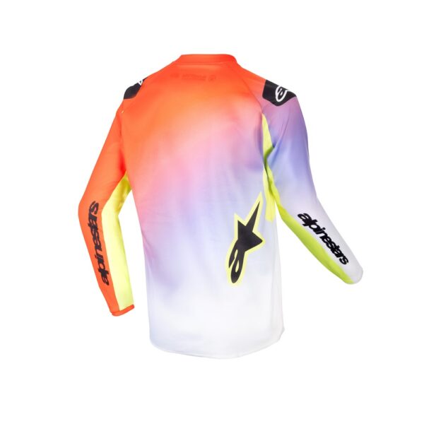 Youth Racer Lucent Jersey White/Neon Red/Yellow Fluoro