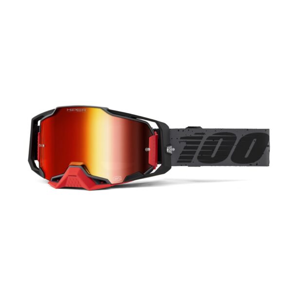 100% Armega Moto Goggle Nekfeu - HiPER Mirror Red Lens