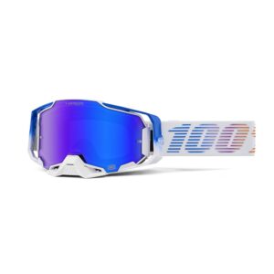 100% Armega Moto Goggle Neo - HiPER Mirror Blue Lens