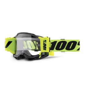 100% Accuri 2 Forecast Moto Goggle Neon Yellow  - Clear Lens