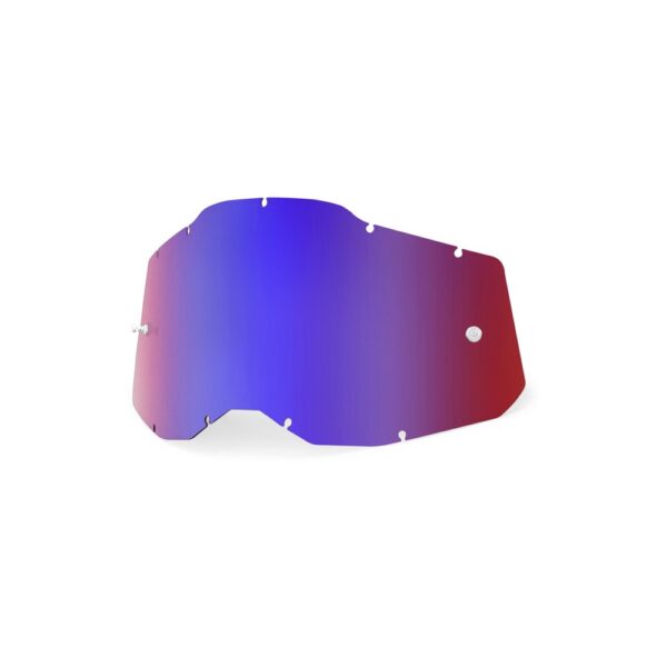 100% Racecraft 2/Accuri 2/Strata 2 Mirror Red/Blue Lens