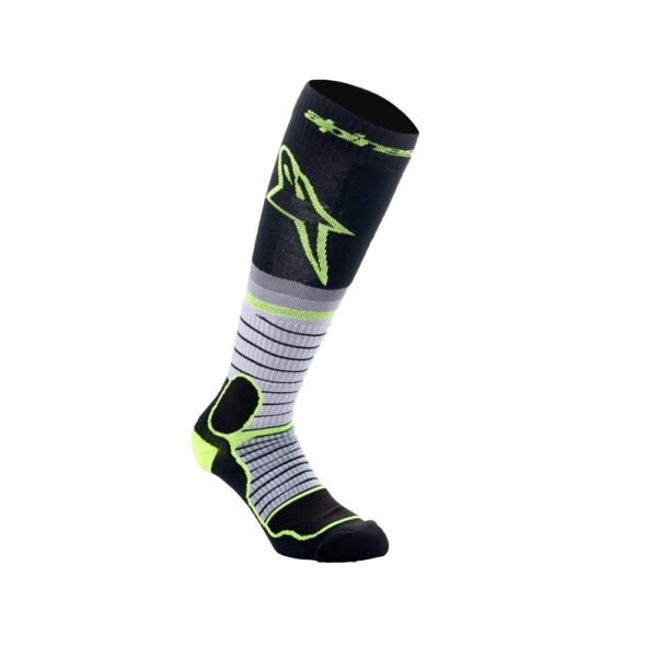 MX Pro Socks Black/Gray/Yellow Fluoro